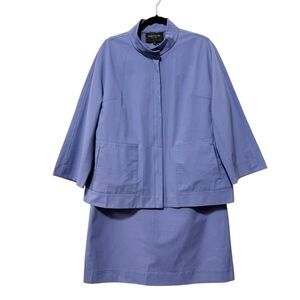 Lafayette 148 New York Blue Dress & Jacket Set Size L